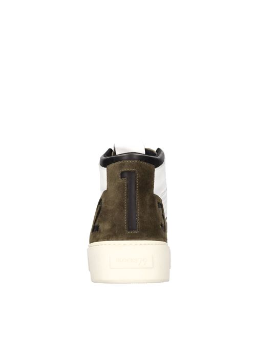 High-top leather sneakers BLOCKS79 | STREET EASY VER.08BIANCO-VERDE